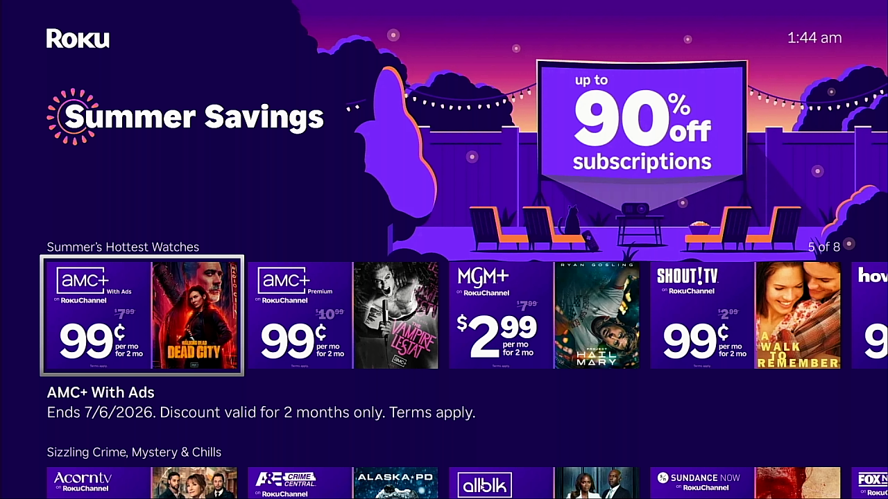 The Walking Dead: Dead City on the 'Summer's Hottest Watches' row - Roku